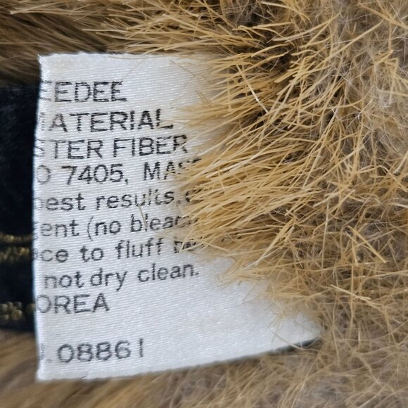 Vintage 24K Mighty Star Brown Plush Bear Red Plaid Bow 12 in Stuffed Animal - Picture 8 of 9